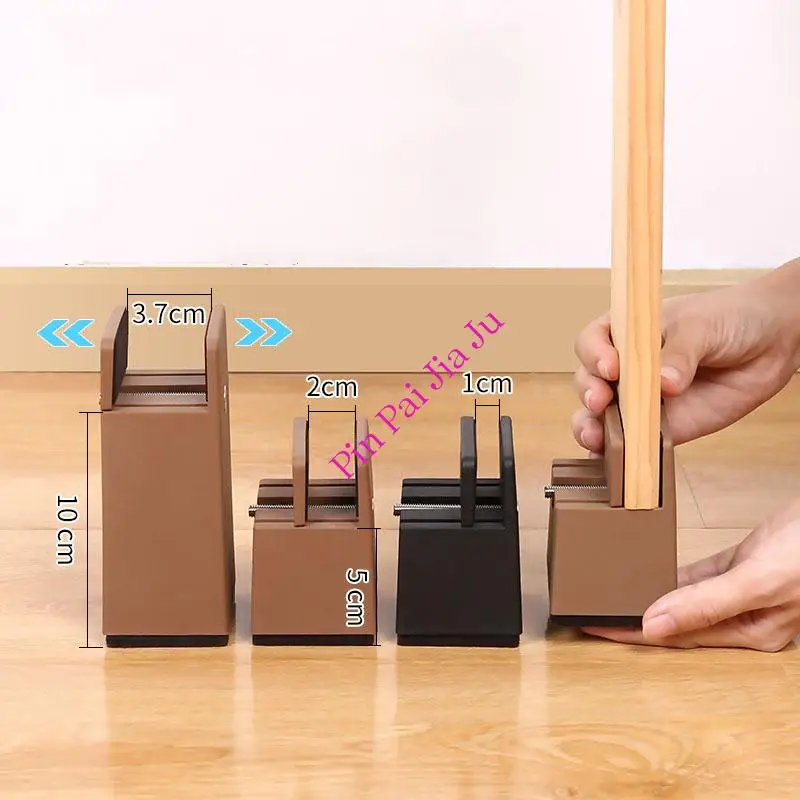 Adjustable Non Slip Raised Furniture Foot Pad Cabinet Table Sofa Foot Heightening Pad Furniture Leg Foot Heightening Pad 4 Pcs