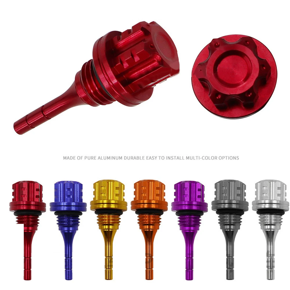 1PC Motorcycle CNC Aluminium Alloy Hexagonal Oil Dipstick Motorcycle Engine Oil Checking Tool 125CC Oil Dipstick