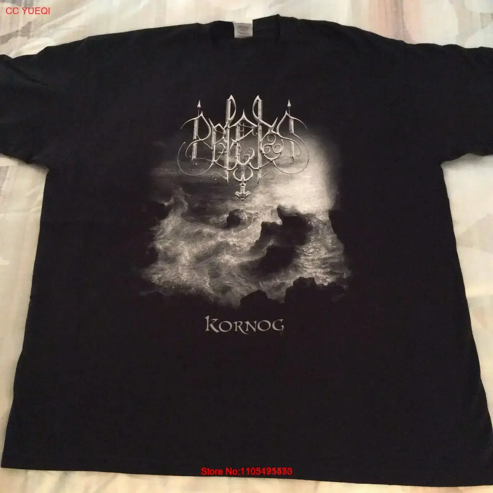 BELENOS Kornog t-shirt XL Azarath le taux de l'inquisition Urgehal Urfaust vintage lavé polyvalent mode doux homme confortable