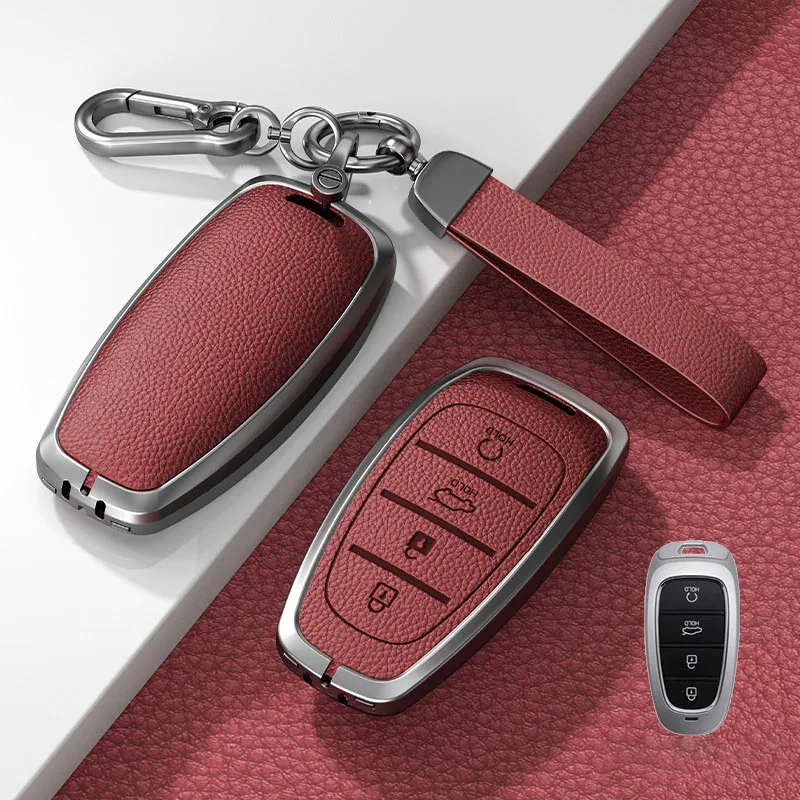 

Car Key Cover Case For Hyundai I30 Ix35 Kona Encino Solaris Azera Grandeur Ig Accent TM Palisade Santa Fe Tucson NEXO NX4 Prime