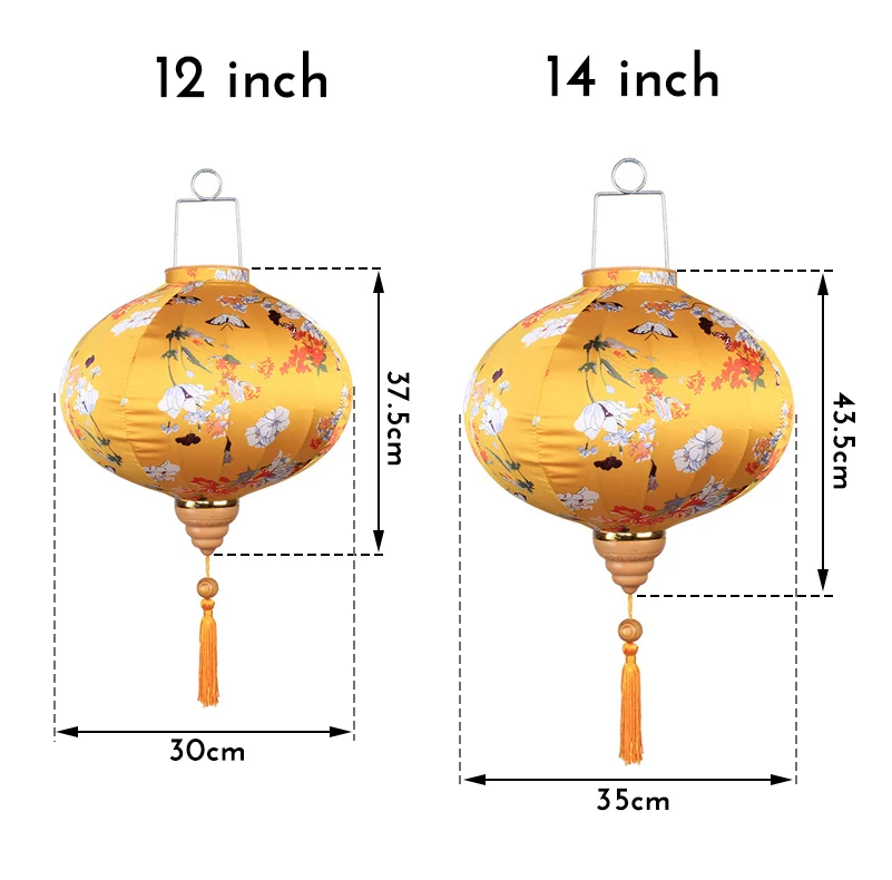 12/14inch Chinese Silk Lantern Ancient Style Vietnam Palace Lantern Restaurant Tea Room Mid Autumn Festival Party Decor Lantern - Image 6