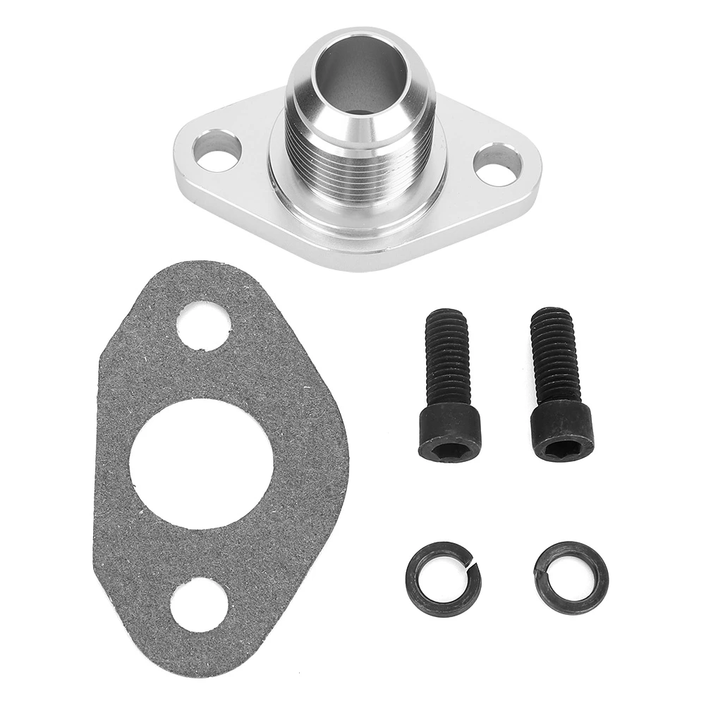 Aluminium 12 AN Turbo Oil Drain Return Flange Fit for T3 T4 T3/4 T04 GT40 GT50 GT55 Oil Drain Return Flange Turbo Return Flange
