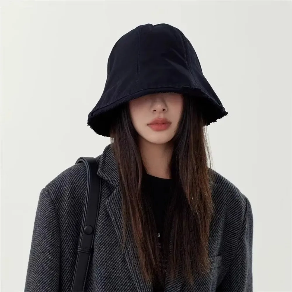 Fashion Versatile Bucket Hat Foldable UV Protection Fisherman Hat Oversized Brim Sun Protection Cap Unisex