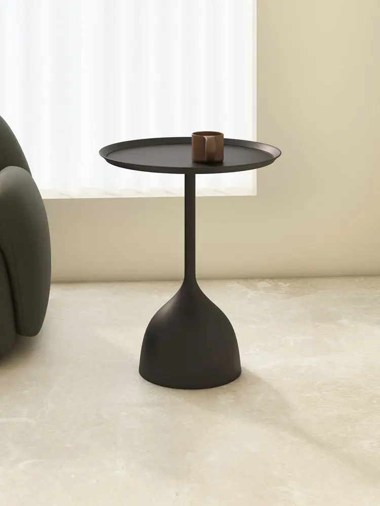 Cream Sandstorm Hair Edge Table White Mobile Tea Table Mini Balcony Iron Art Small Table Light Luxury Corner End Tables