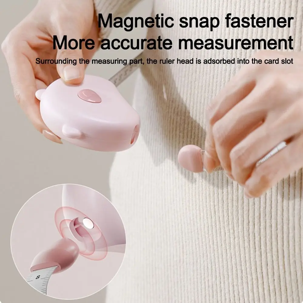 لطيف 1.5 متر شريط القياس قابل للسحب لينة الجسم شريط القياس أدوات قياس متعددة الوظائف الملابس الخياطة حاكم الجسم #4