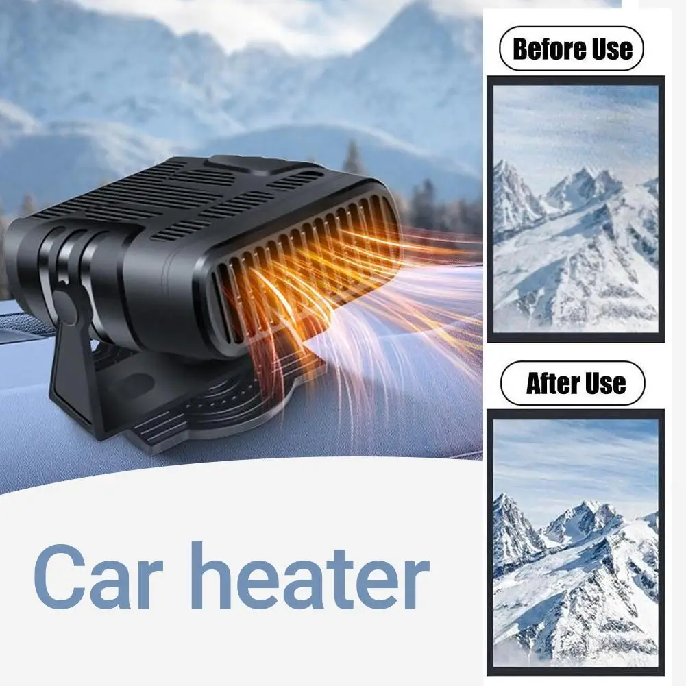 

2 в 1 автомобильный охлаждающий и обогреватель, вентилятор 12 В, автоматическая противозапотевающая сушилка для лобового стекла, отопление, противотуманный туманообразователь, электрический размораживатель E4H0