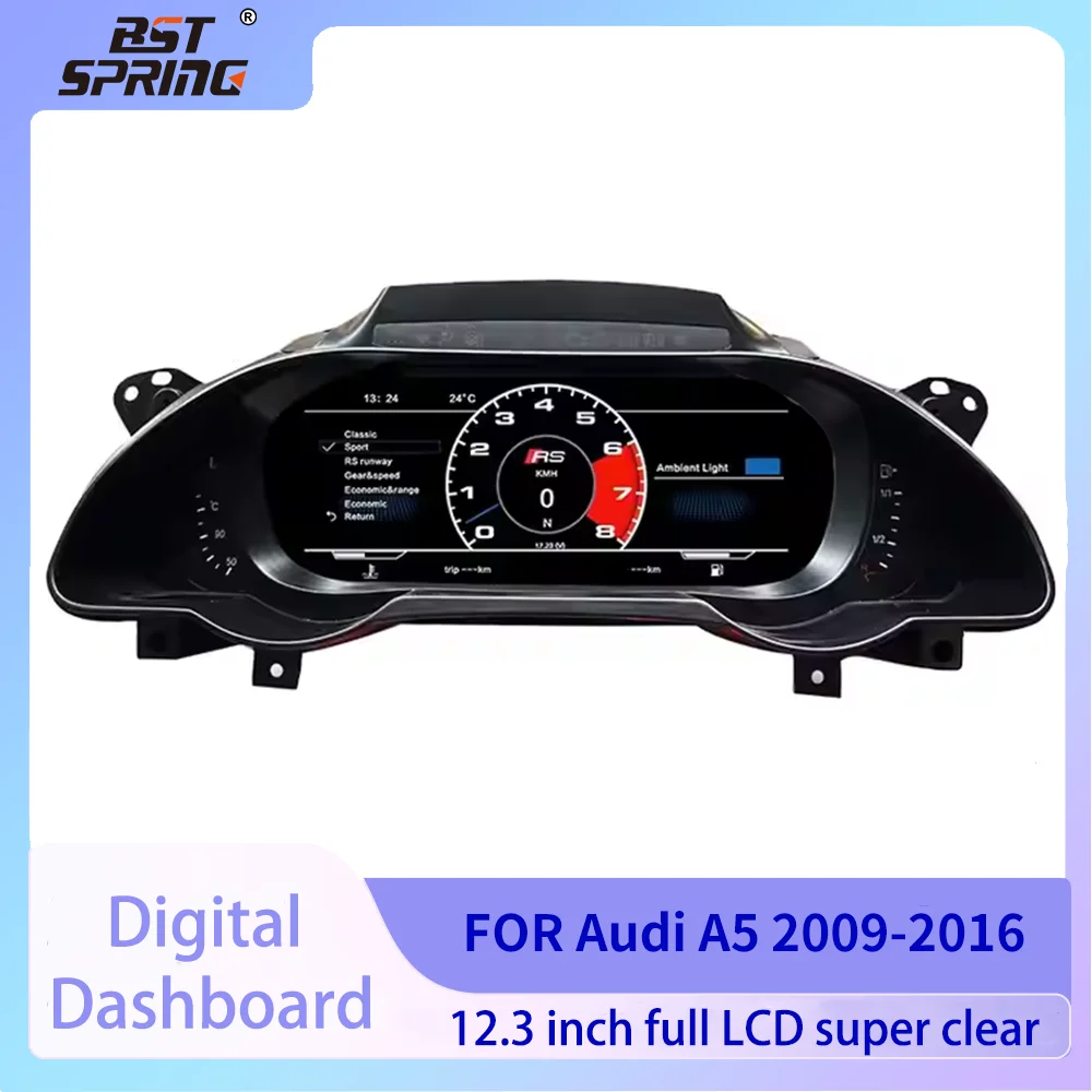 

Bosstar Car Speedometer Linux System Dashboard For AUDI A5 2009-2016 Car LCD Instrument Auto Meter