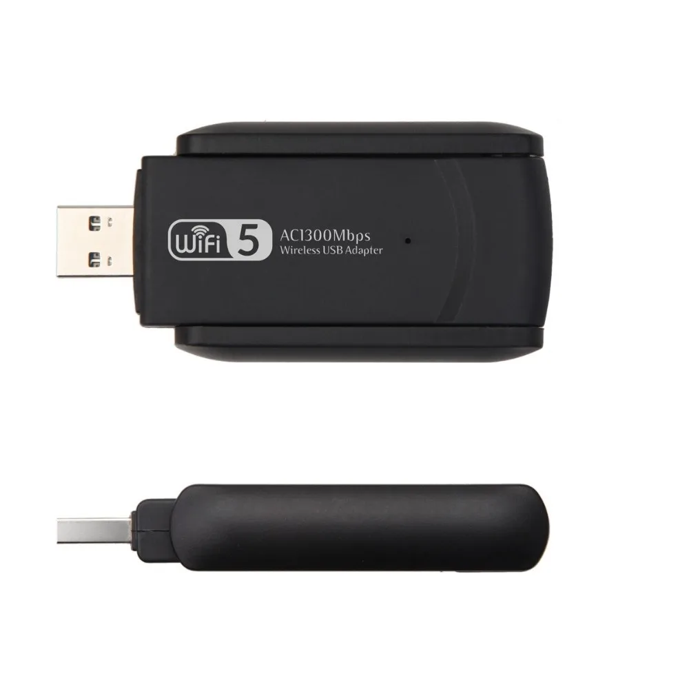 Dual Band WiFi USB Adapter 2 Antenna Design 2.4G/5Ghz 1300Mbps WiFi Dongle Driver Free Receiver Wireless Network Card Home Use