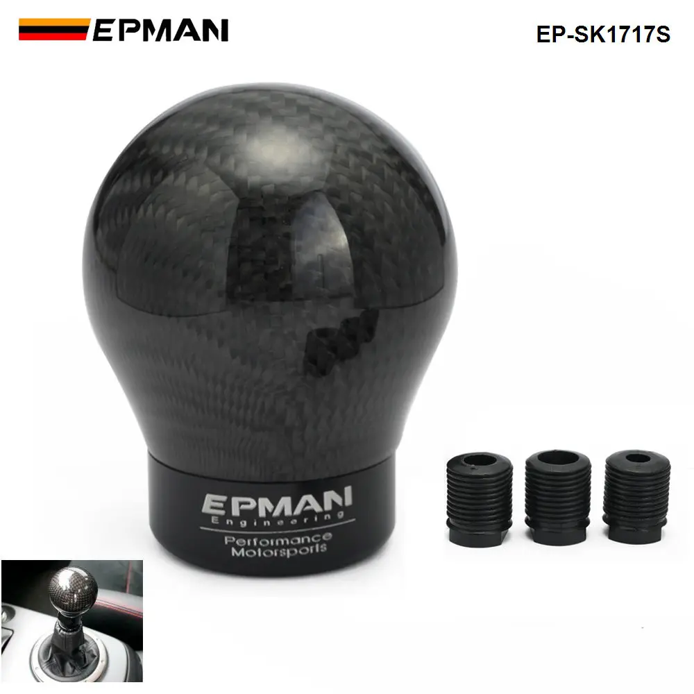 Epman Racing Real Carbon Fiber Aluminum Gear knob Manual Transmission Aluminum Gear Shift Knob Shifter Knob EP-SK1717S