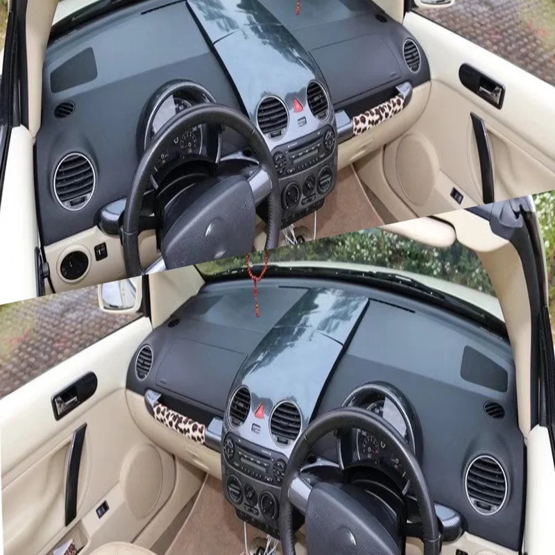 

L/RHD Interior Accessories For Volkswagen Beetle 2003-2011 ABS carbonfiber Center Control gear Steering Wheel Door Handle Panel