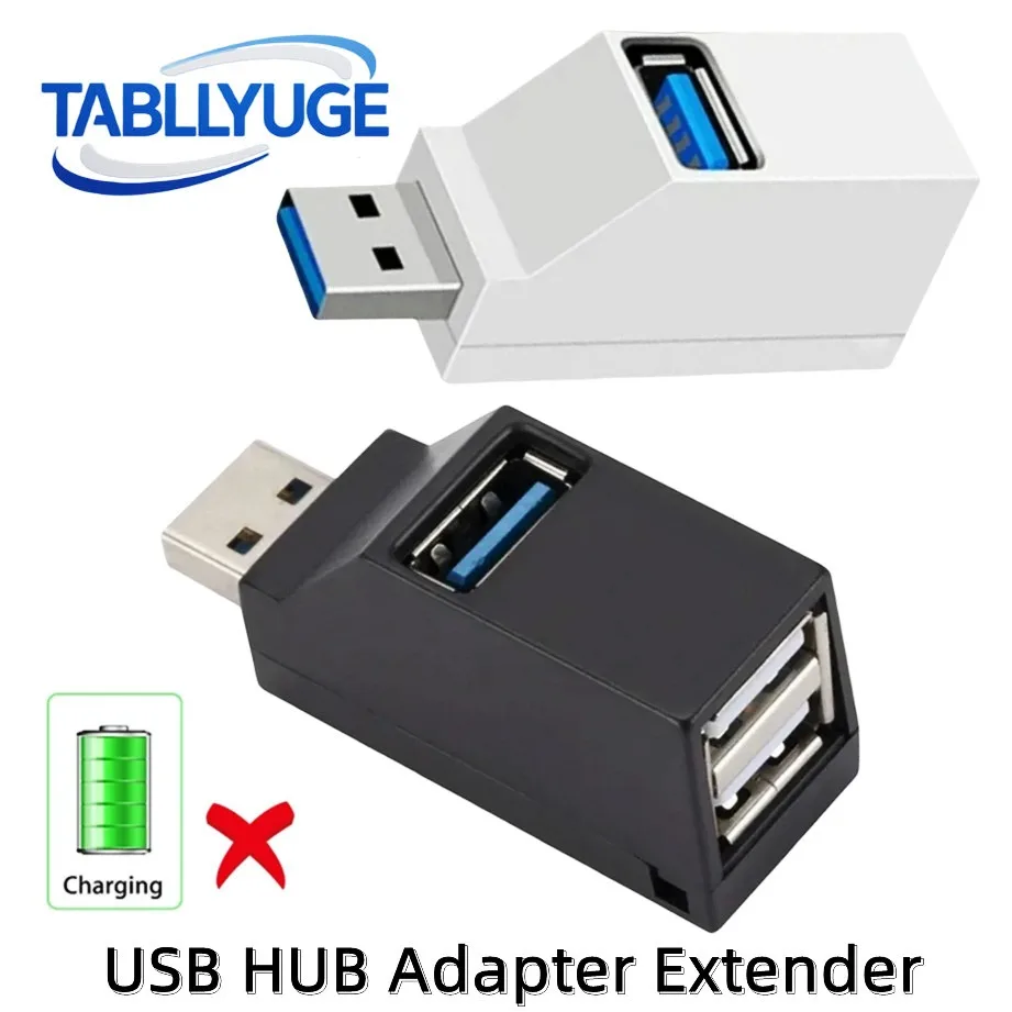 Mini USB 3.0 HUB Adapter Extender USB Multi port Hub 1 to 3 Ports High Speed USB 2.0/3.0 HUB For PC Laptop U Disk Card Reader
