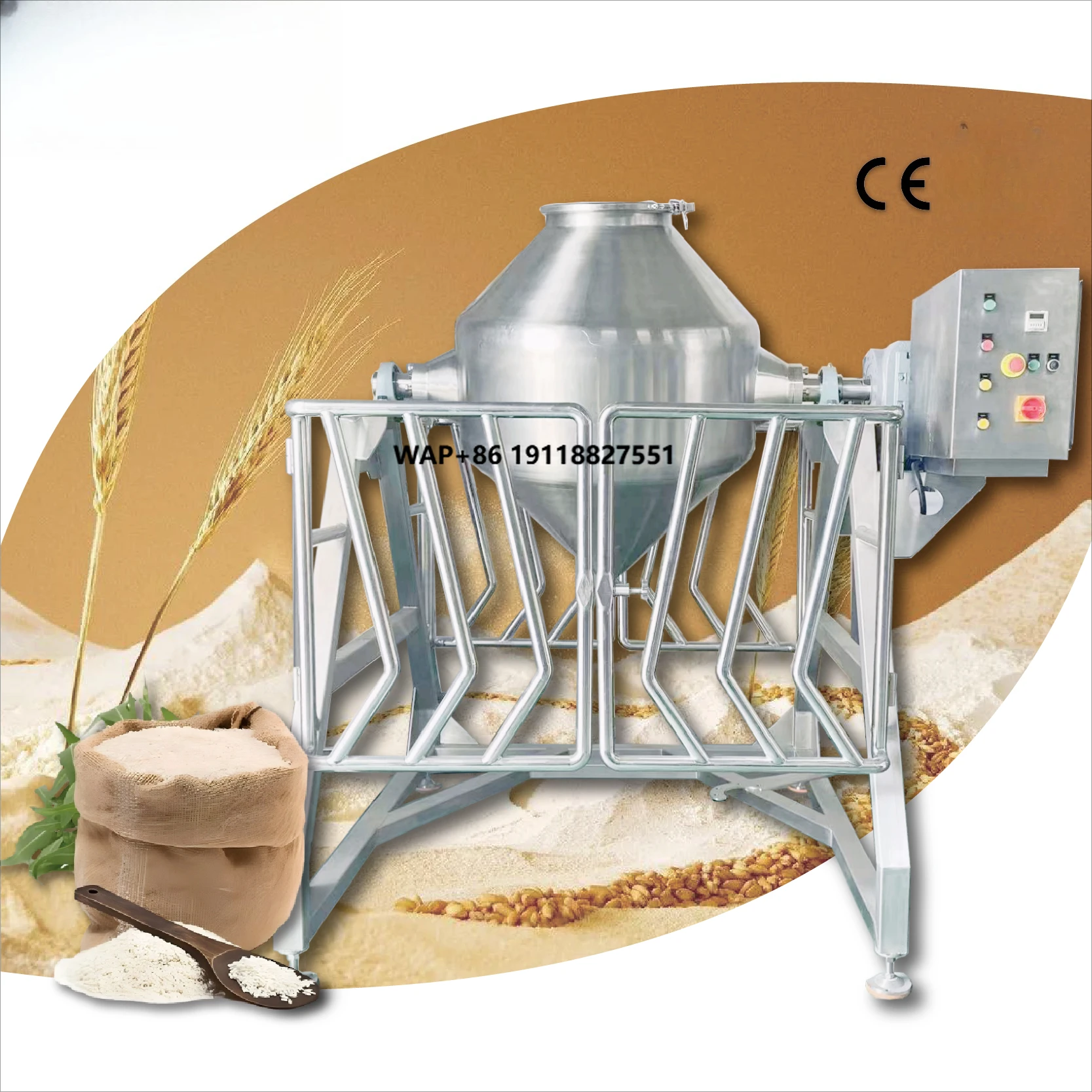 عملية سهلة التلقائي مزدوج مخروط المسمار خلاط آلة ترس المحرك تحمل سعة 500L للطيور الحيوان القط الكلب الغذاء مسحوق