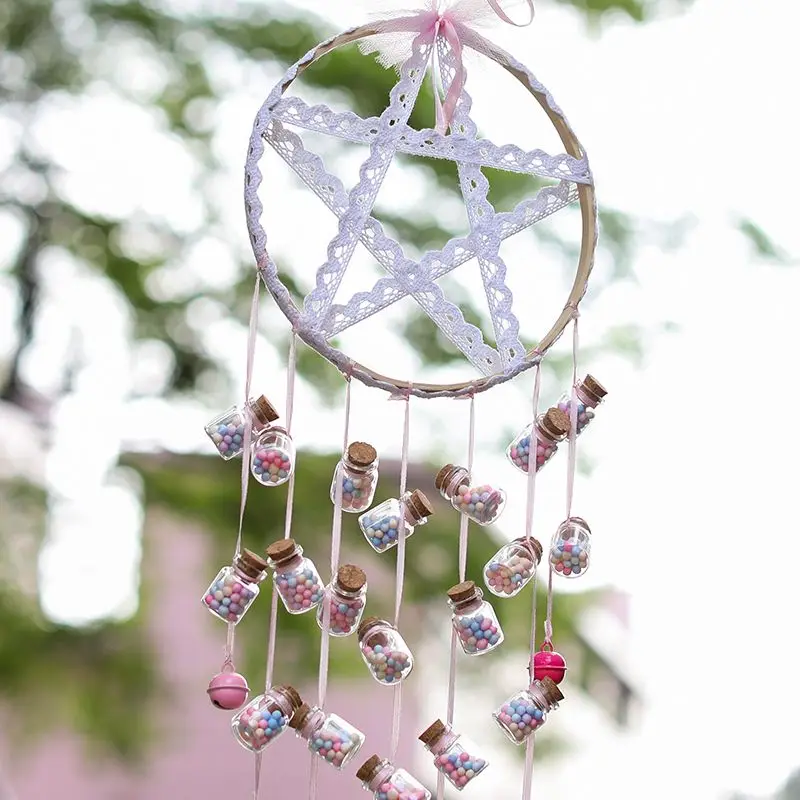 

Dream Catcher Wind Chime Hanging DIY Material Pack Handmade DIY in Kindergarten Bedroom Decoration