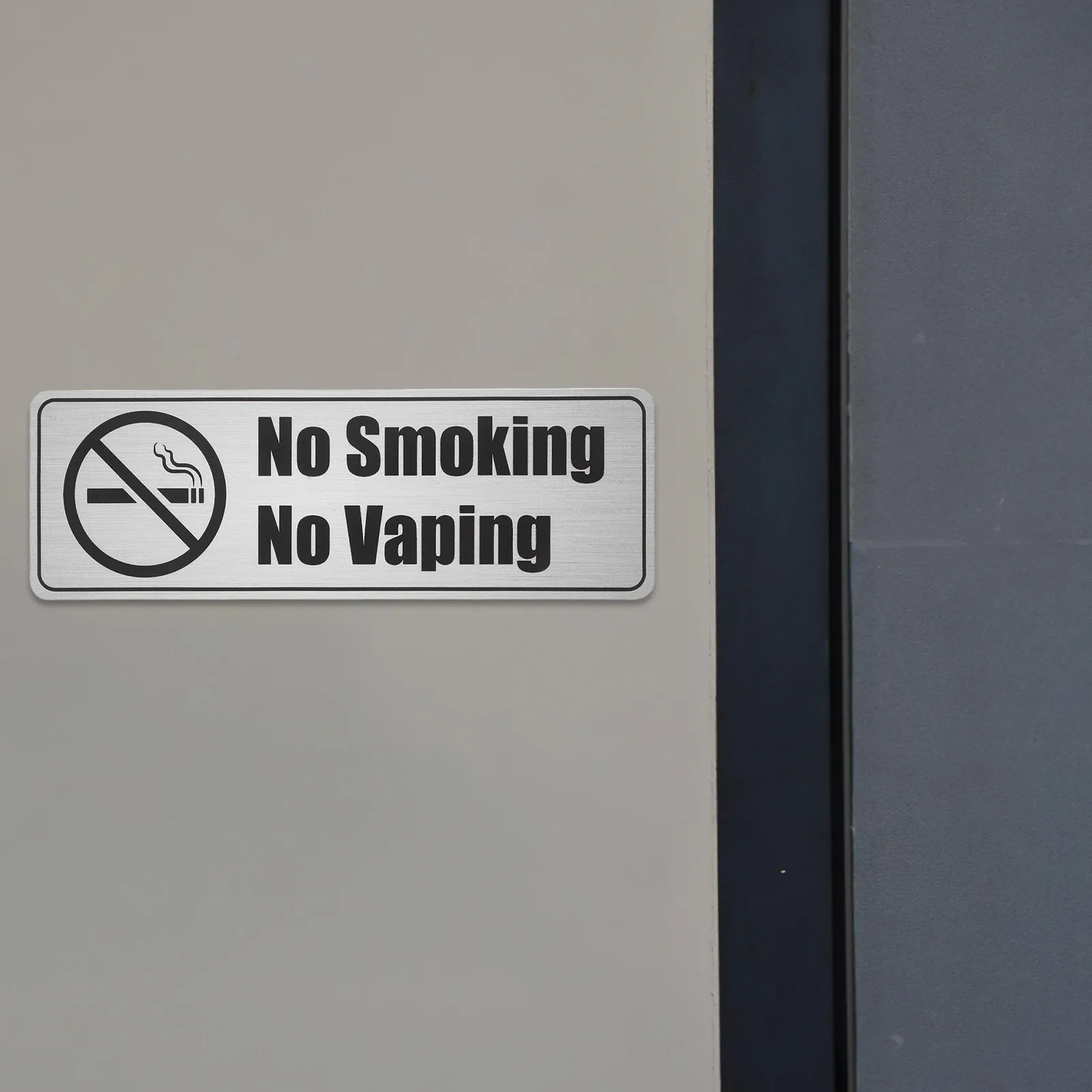 

4Pcs No Smoking Sign Sticker PVC High-Visibility Easy-Apply Adhesive for Office Business Hotel Restaurant Home