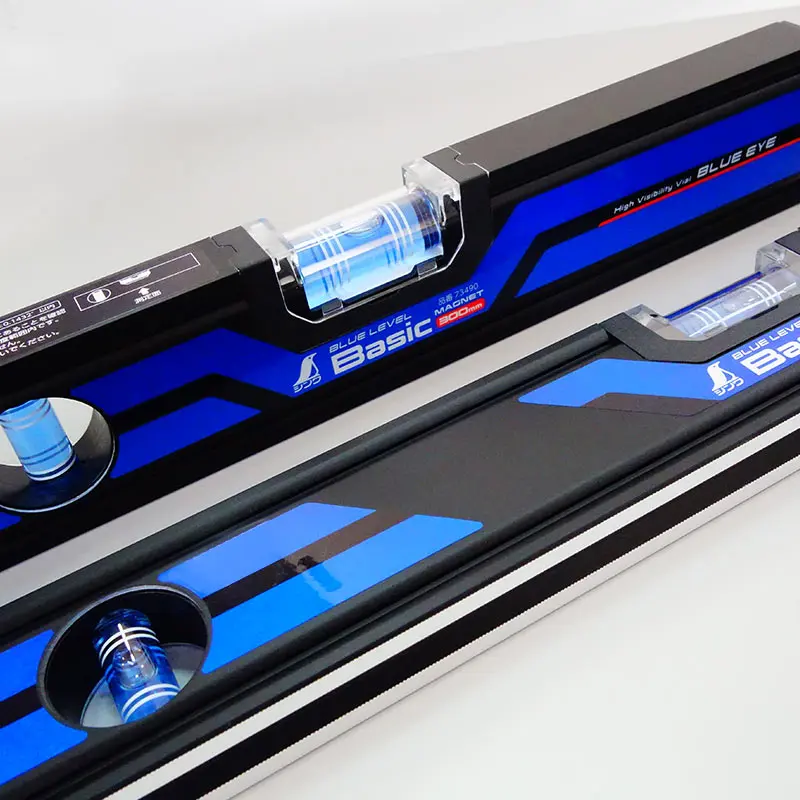 Imagem -03 - Shinwa-high Precision Espírito Nível Azul Alumínio Magnético Régua Ângulo Espírito Nível Bolha Melhoria Home 73490