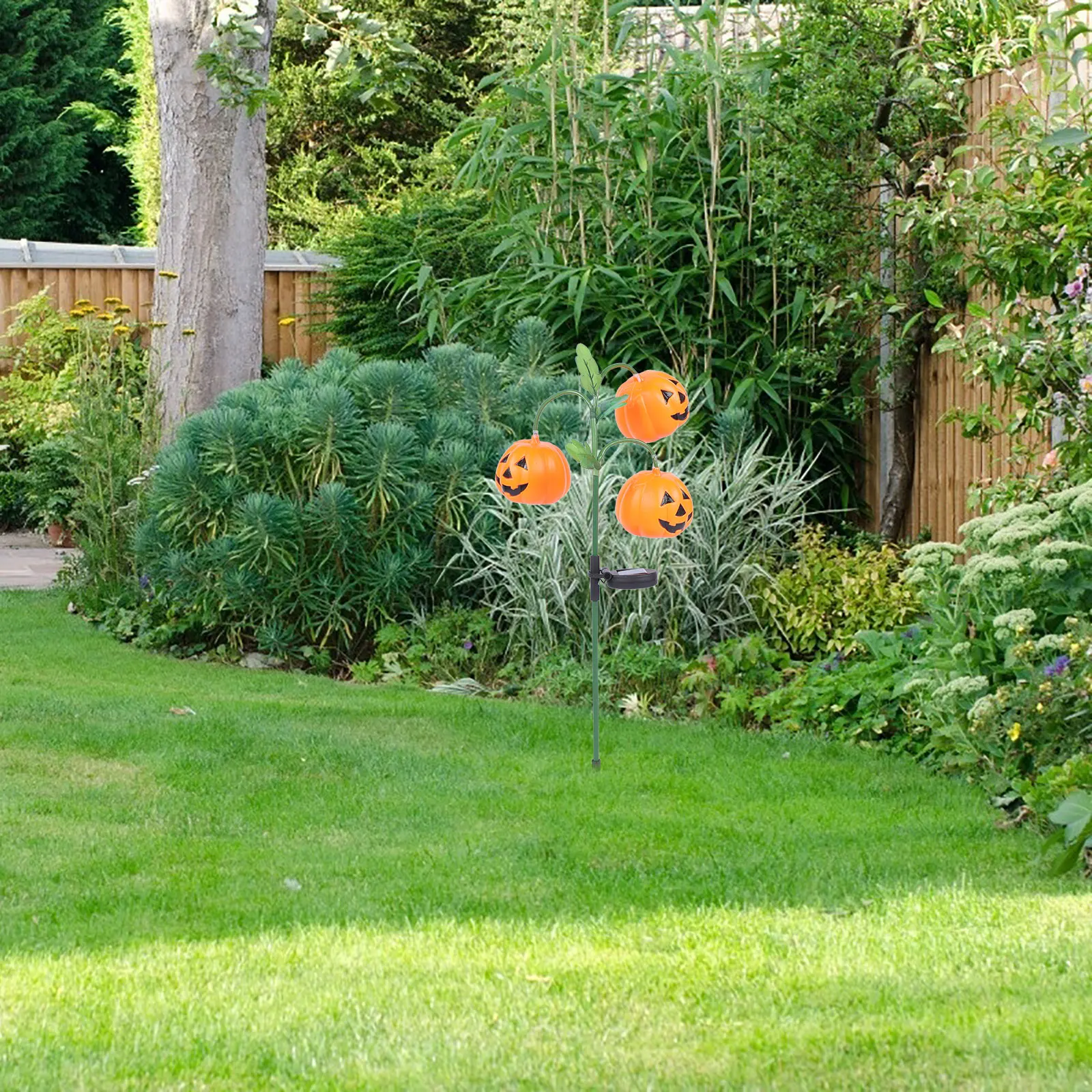 

1Pcs Halloween Pumpkin Solar Lawn Light Orange LED Garden Insert Outdoor Landscape Yard Light Garden Solar Lamp