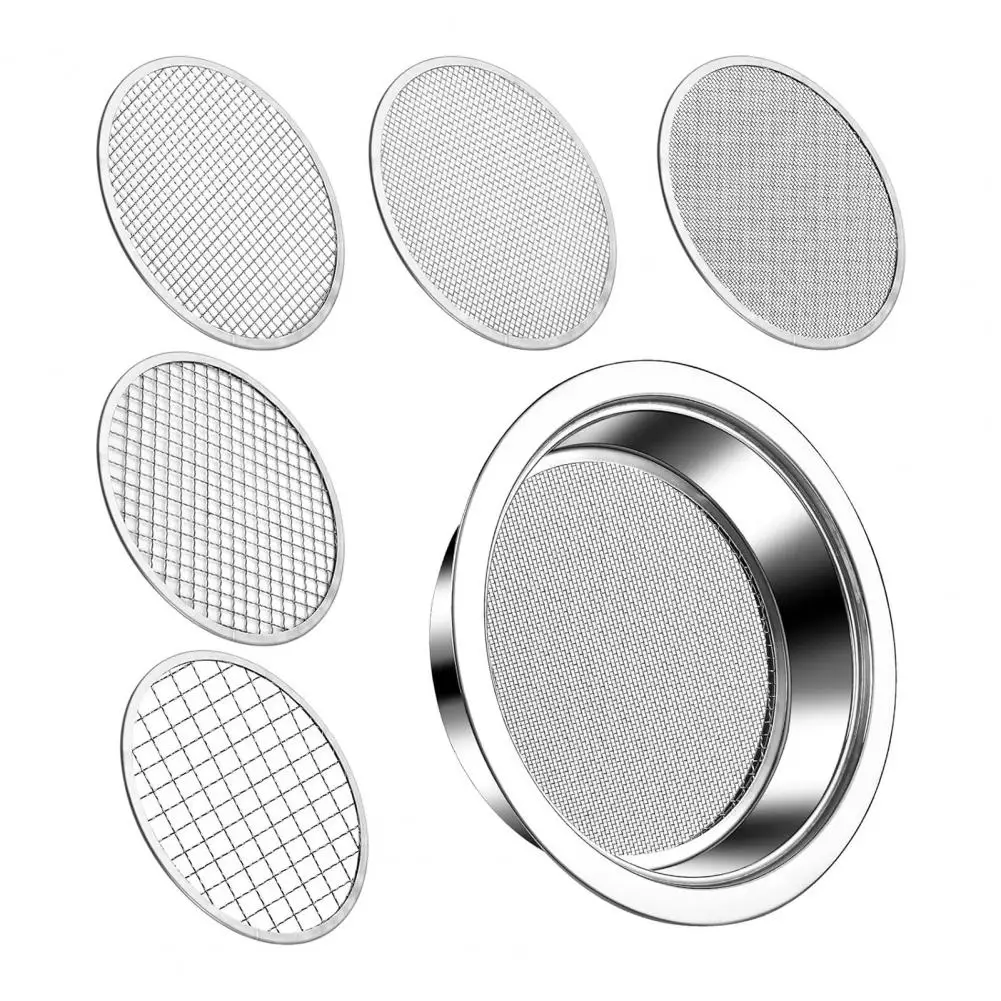 Design Soil Sieve Stainless Steel Mesh Sieve Stainless Steel Soil Sifter Set with 5 Mesh Sieve Pans Garden Rock Kit for Compost