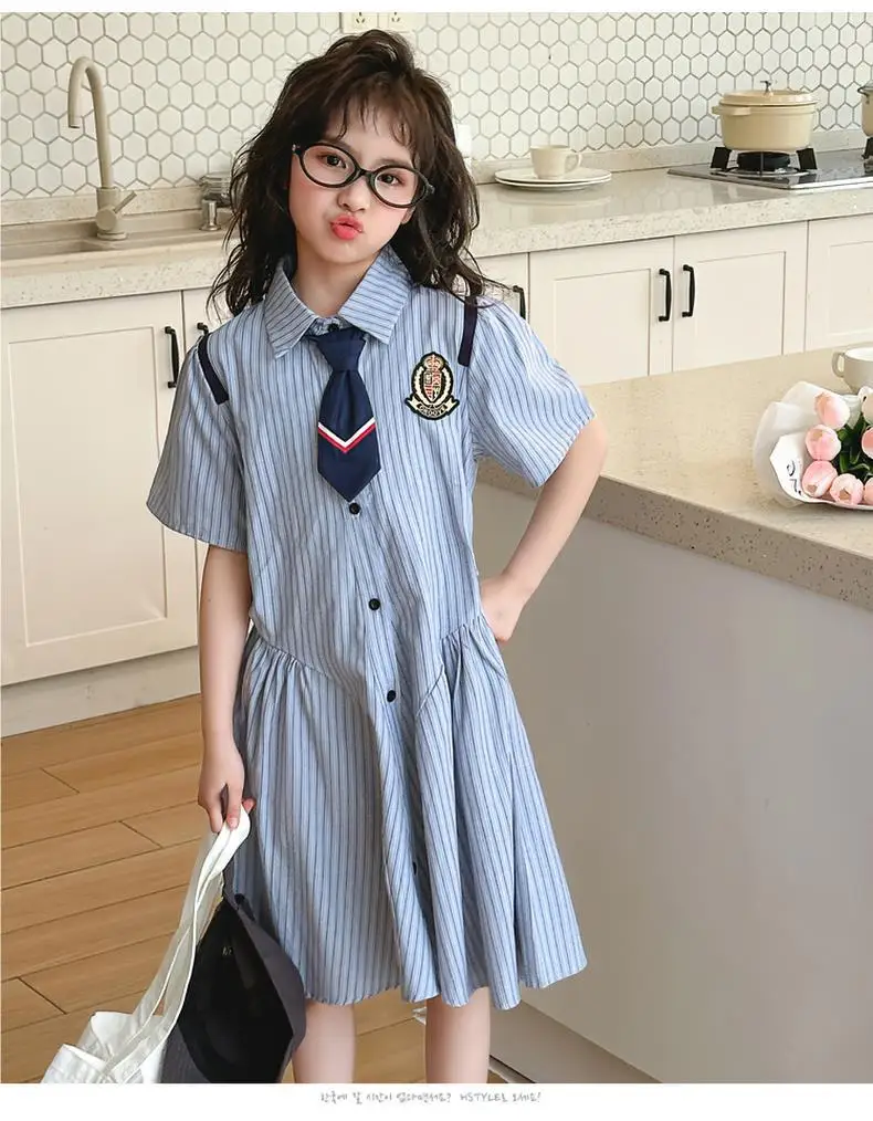 Baby Girl Dress Skirt Children Fashion Child Children 2024 Casual New Western Style Summer Dress Girls Big Girls Summer Dresses image 6
