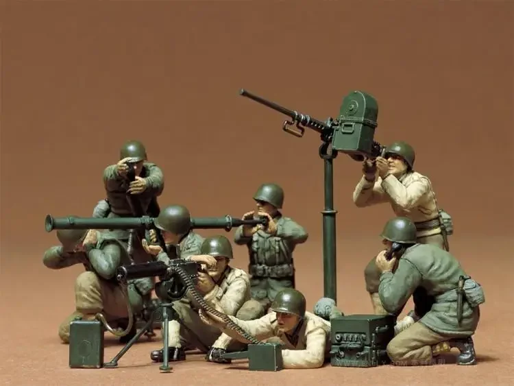 Tamiya 35086 1/35 Scale U.S. Gun and Mortar Team Set Plastic Model Kit