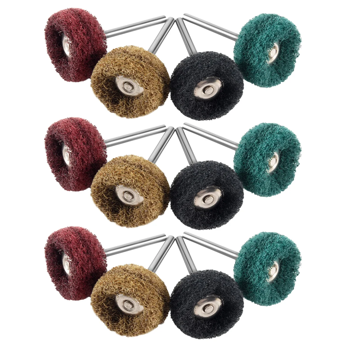 Trending Now 12 pcs Polishing Sanding Polish Wheel Buffer Abrasive Brush Head for Dremel Rotary