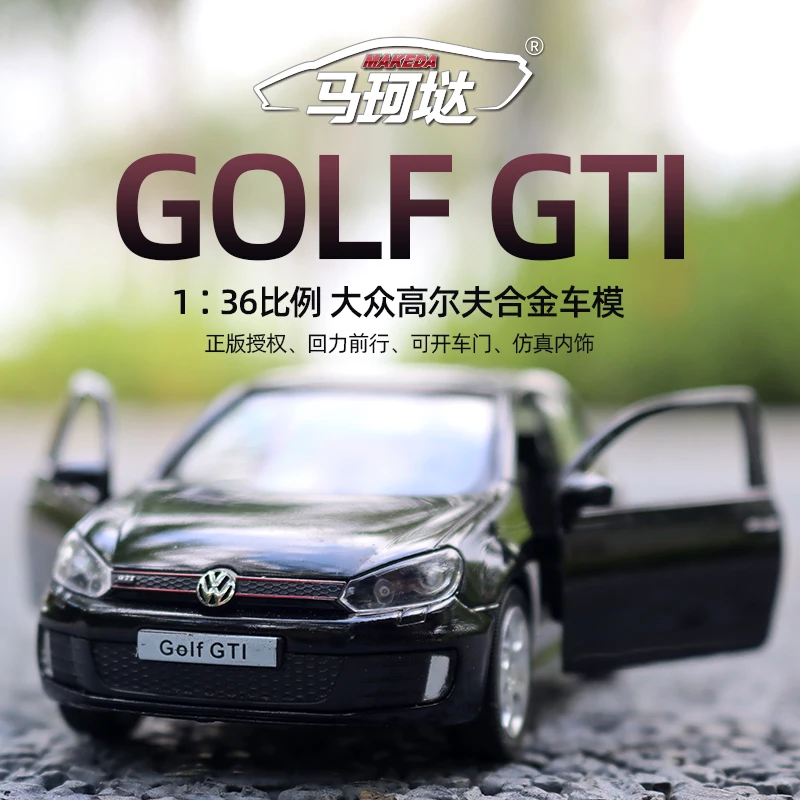 

1:36 VW Golf 6 Diecasts Car Model Volkswagen To Scale Golf Gti Miniature Alloy Toy Pull Back Vehicle Models for Childrens Gifts