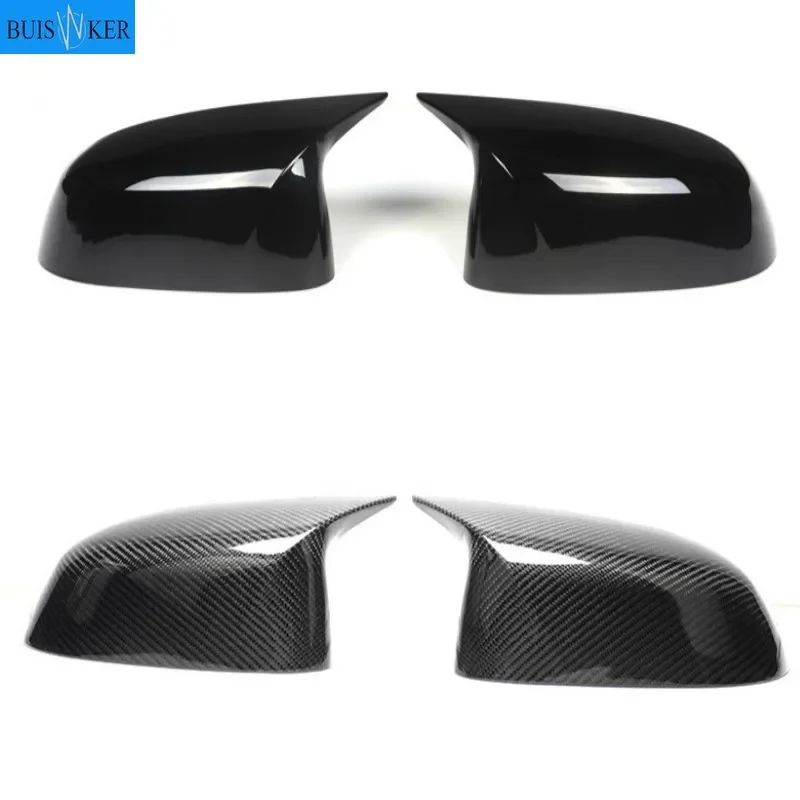 

2 Pcs Glossy Balck Cover Auto Rearview Mirror Cap Covers Blind Spot Mirror Fit for BMW 2014-2018 F15 X5 & F16 X6 F26 X4 F25 X3