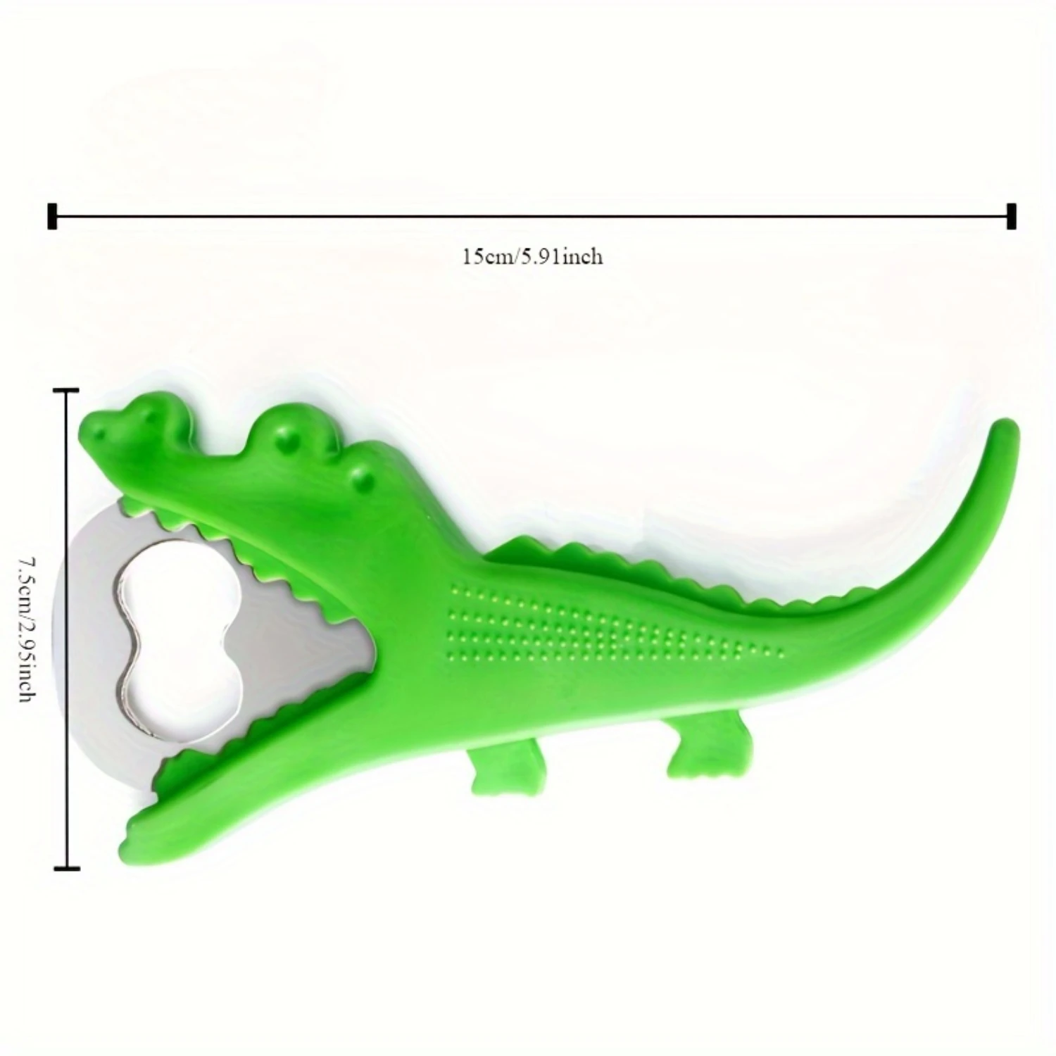 창의적인 동물 모양 병따개 - TPR이 포함된 스테인레스 스틸 - 내구성이 뛰어나고 재미있는 맥주 음료 오프너(선인장, 악어, Lobs