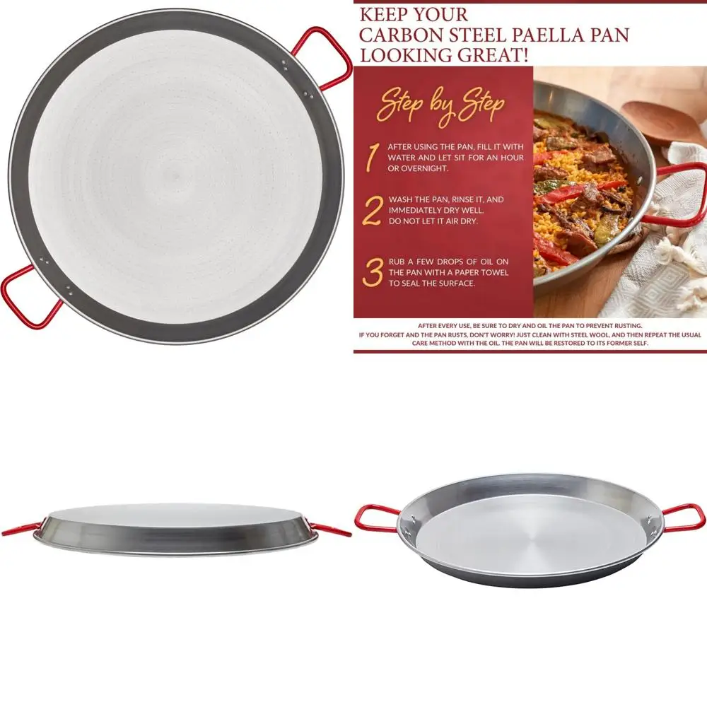 Sartén Paella grande de acero al carbono de 65 cm para una auténtica experiencia de cocción española