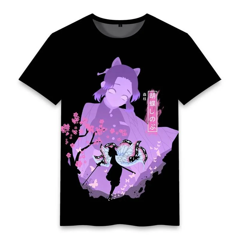 شيطان القاتل قاتل الانمي تي شيرت قصير الأكمام للجنسين بلايز عادية فضفاض Kimetsu No Yaiba الجرافيك المحملة الصيف التجفيف السريع تنفس #3