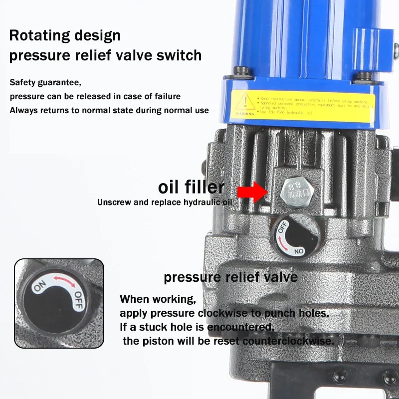 1200W Electric Hydraulic Hole Puncher Corner steel iron flush device slot steel opening machine Aluminum Iron Plate Punch Tools