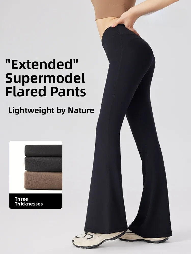 Hohe Taille Yoga Hosen Damen Oberbekleidung Frühling Herbst Dünne Hohe Taille Bauch Kontrolle Winter Fce Gefüttert Lange Leggings