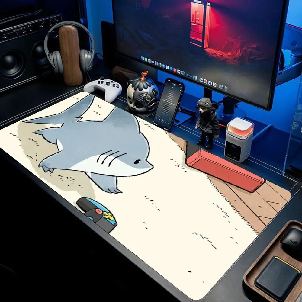 

Cartoon cute sea animal shark Mouse Pad large keyboard mouse desk pad non-slip rubber gaming mouse pad laptop mouse carpet