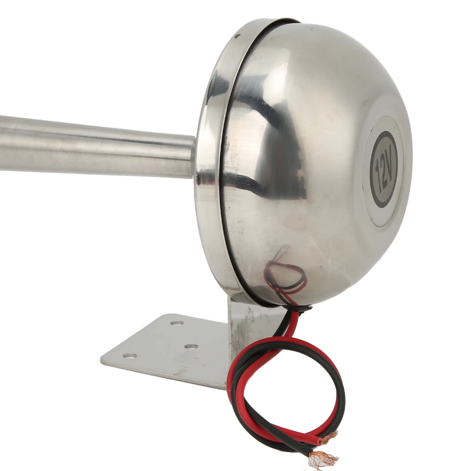 Loud Single Trumpet 328DB 12V 30W Stainless Steel Universal Air Horn for Boats RVs Yachts VXH1112MAR‑C