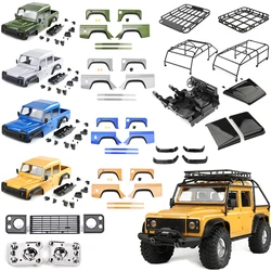 シミュレーション4ドアピックアップトラックシェル、1:10 rcクローラー車、traxxas、trx4 defender、同軸、scx10、rc4wd、rd110パーツ、313 324mm