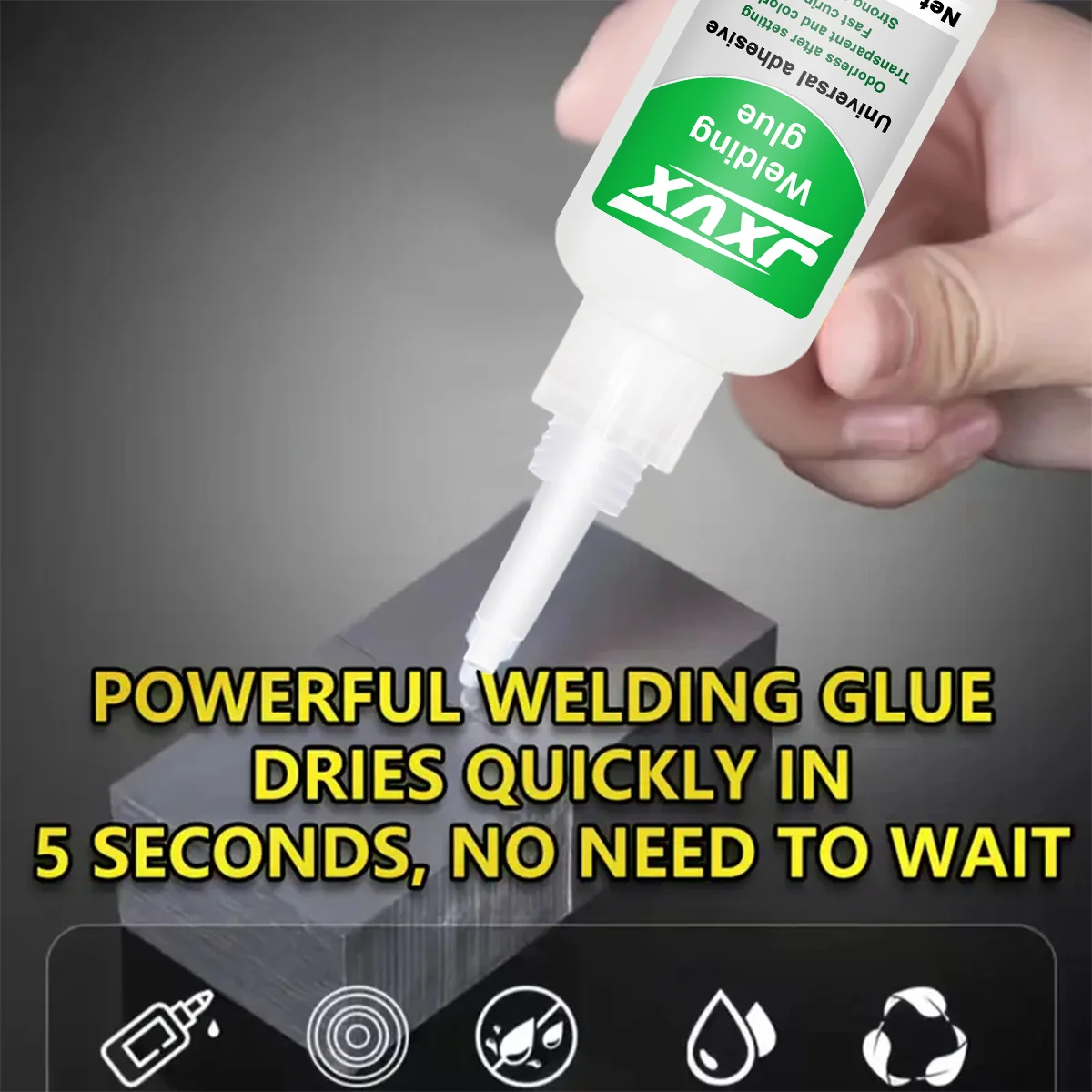 Super Oil Welding Adhesive, Waterproof, Suitable for Plastics, Wood, Ceramics and Metals, Strong Adhesion and Good Stability. A Complete Joining Tool.
