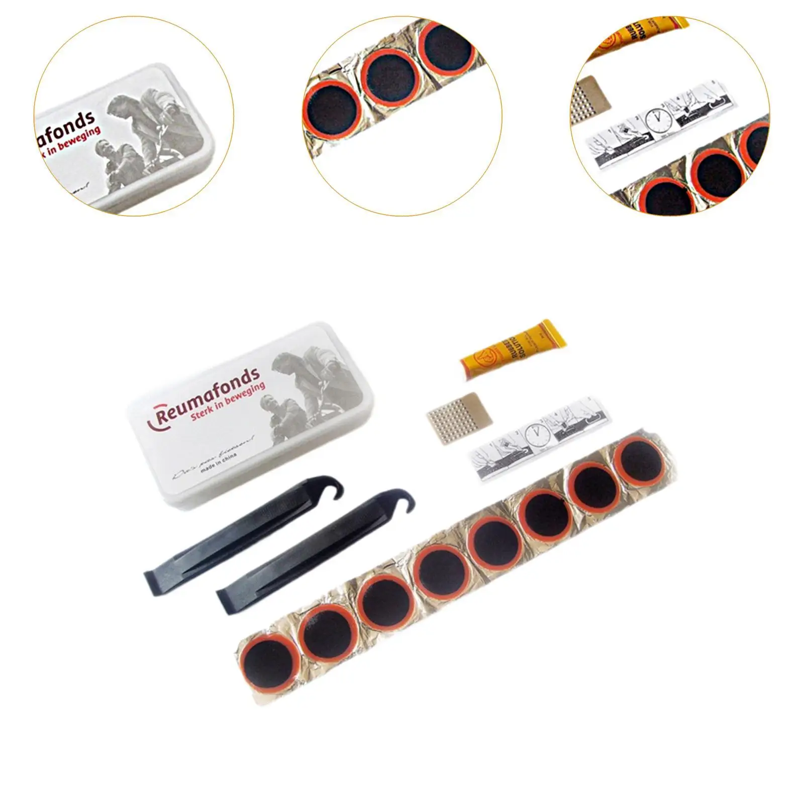 مجموعة رقعة ثقب الأنبوب الداخلي للمطاط القابل للنفخ، ملحقات الأدوات العملية متعددة الاستخدامات، مجموعة رقعة الإطارات مع صندوق تخزين #5