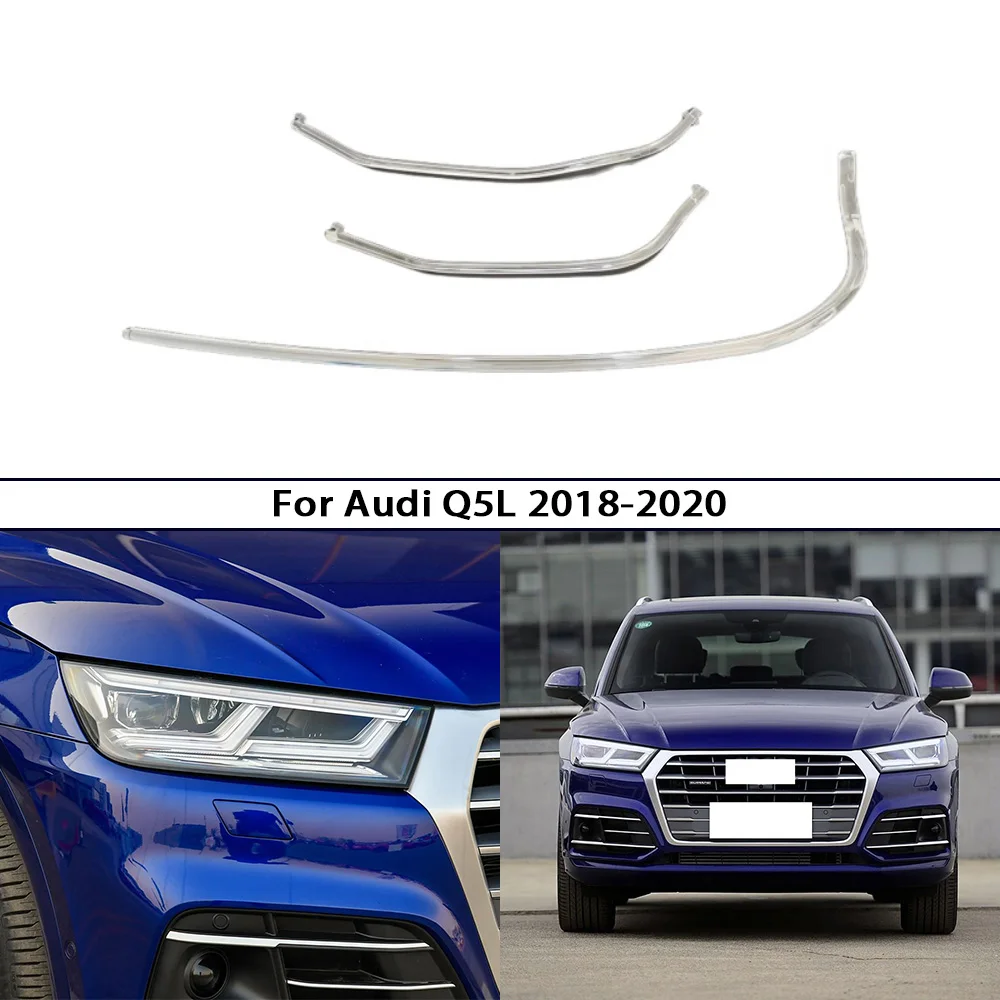

For Audi Q5L 2018 2019 2020 Car Accessories Daytime Running Lights Tube Lamp Bar Headlight Light Guide Plate