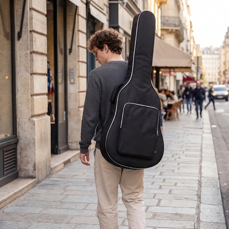 

K0EF Portable Guitar Protective Storage Bag Carrying Case Thicken Guitar Backpack Musical Instrument Carrying Bag Enduring