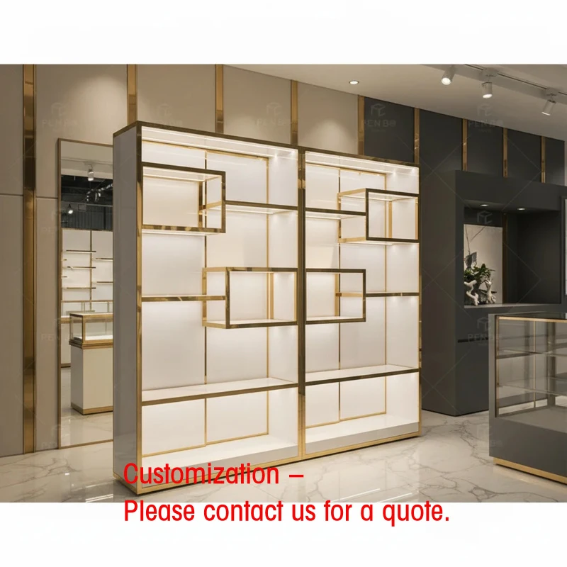 custom.Fashion Jewelry Window showcase Jewelry-showcases Luxury Modern Glass showcase Display Cabinet Jewelry