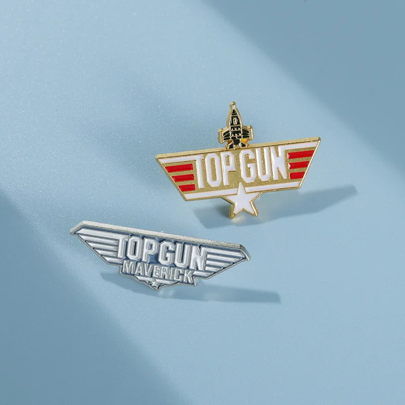 Navy Fighter Weapons School Badge Top Gun Vintage Metal Enamel Pins Backpack Clothes Jewelry Shirt Collar Brooches for Friends