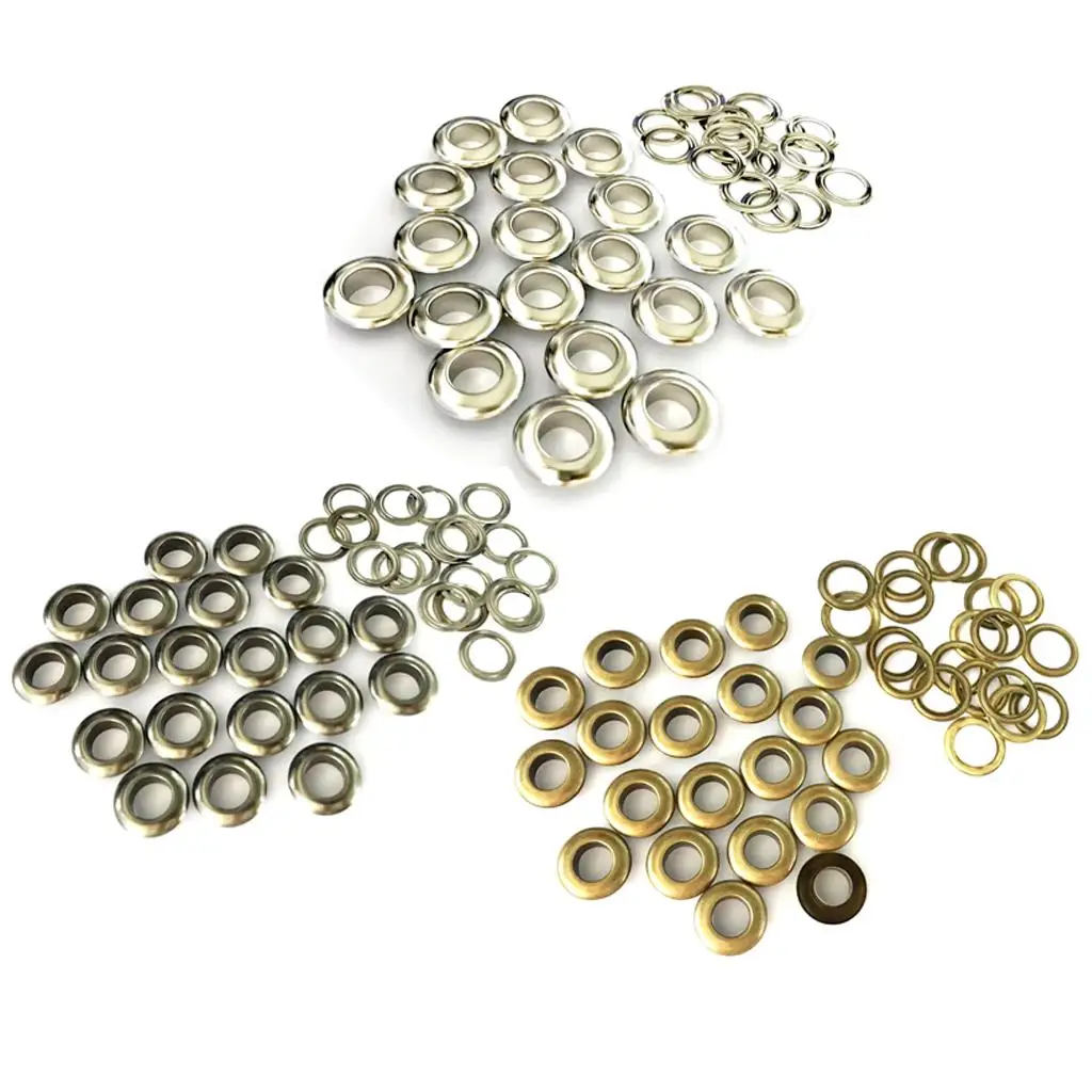 20 set of 12mm metal eyelets with counter ring rustproof, metal rings tarpaulin