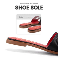 CHCH Women's Slippers 2024 Simple Black Flat Flat Women's Shoes Home Indoor Slippers - Image 4