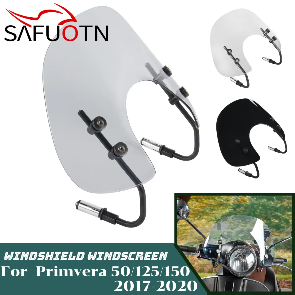 

Primvera150 Windshield Windscreen For Vespa Primvera 50 125 150 2017-2022 Motorcycle Wind Screen Shield Deflector Accessories