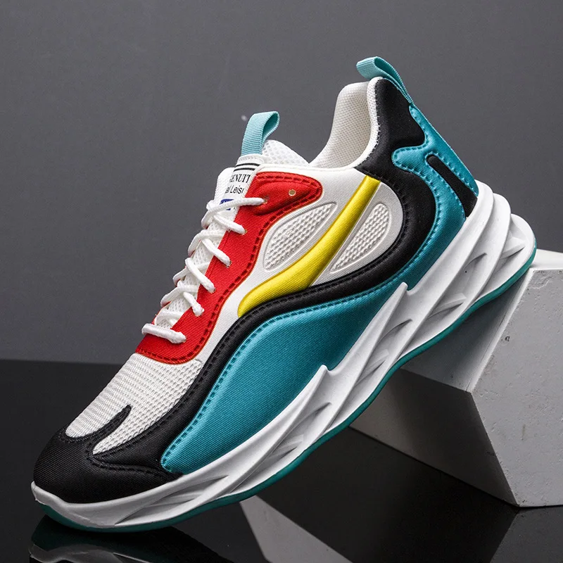 New Trendy Men's Sports Shoes Cushion Running Sneakers Outdoor Leisure Walking Jogging Trainers Soft Sole Breathable Footwear