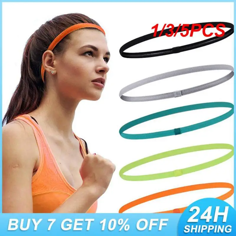 1/3/5PCS Moisture Wicking Sweat-absorbent Headband Durable Moisture-wicking Headband Running. Best Seller Elastic Band