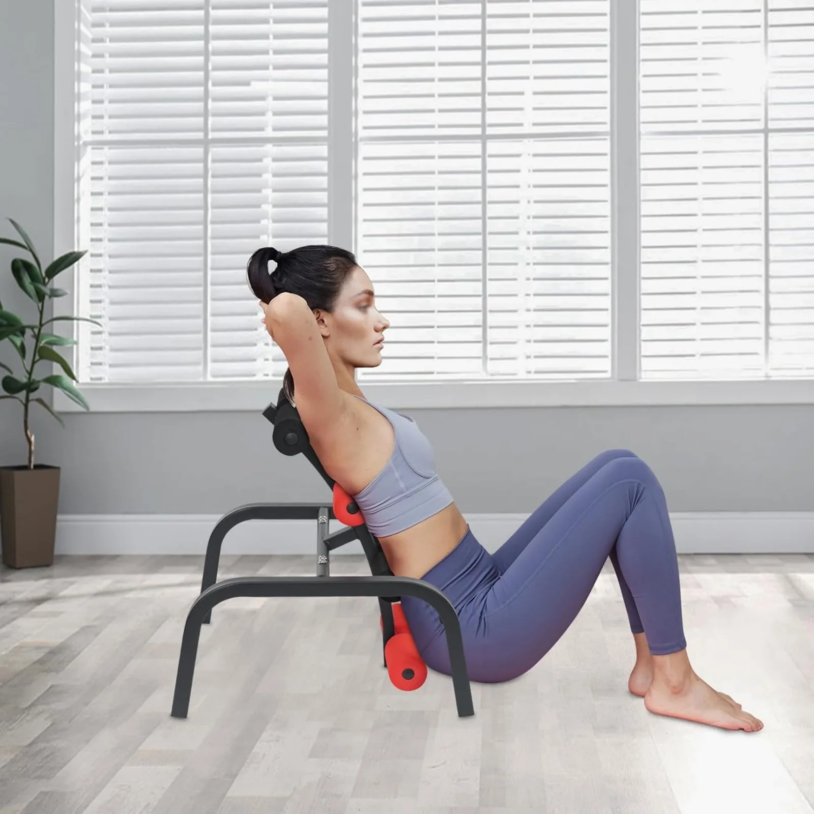 

Back Stretcher, Portable Inversion Table for Back Pain Relief, with Adjustable Rotation Angle 135°-225°, for Home, Office Use