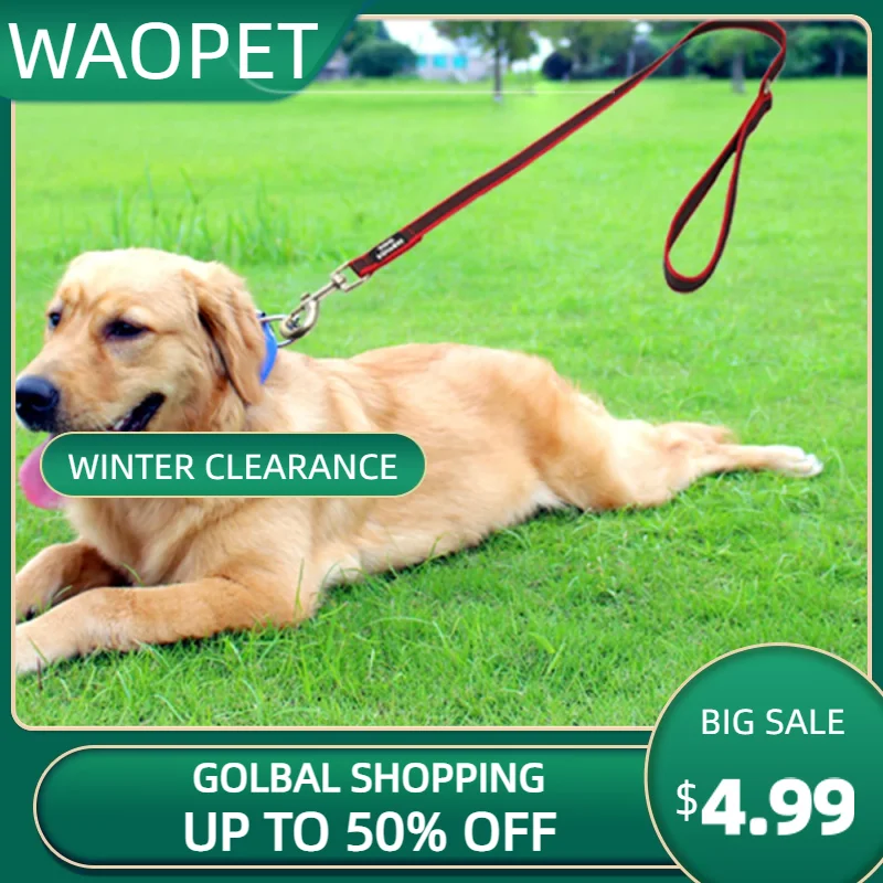 Small Medium Large Dogs Pet Leashes Strong Anti-slip Rubber PP Rope Durable Drag Pull Tow Golden Retriever Leash Pet Accessories