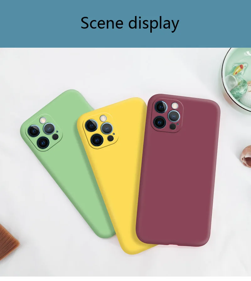 Original Soft Silicone Phone Case For iPhone 14 13 11 12 15 Pro Max Mini X XR XS 7 8 Plus SE 2020 Shockproof Back Cover Cases image 3