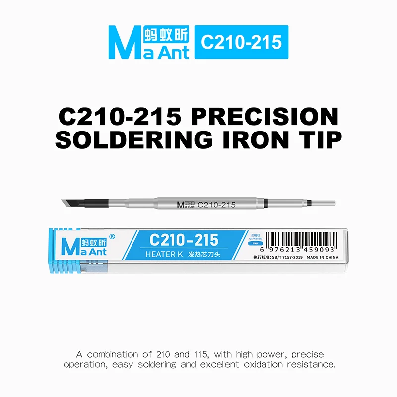 MAANT C210-215 Soldering Iron Tip Plug and Play Multi Layer Electroplating for Precision Electronic Soldering