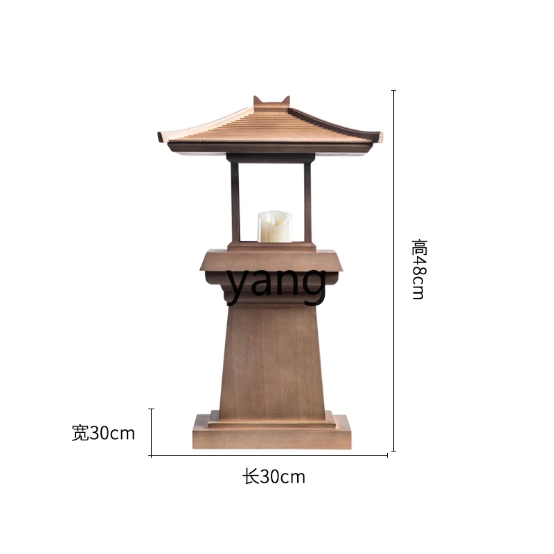 LXL Zen Antique Architecture Handmade Creative Pavilion Candlestick Ornament Decoration Furnishings